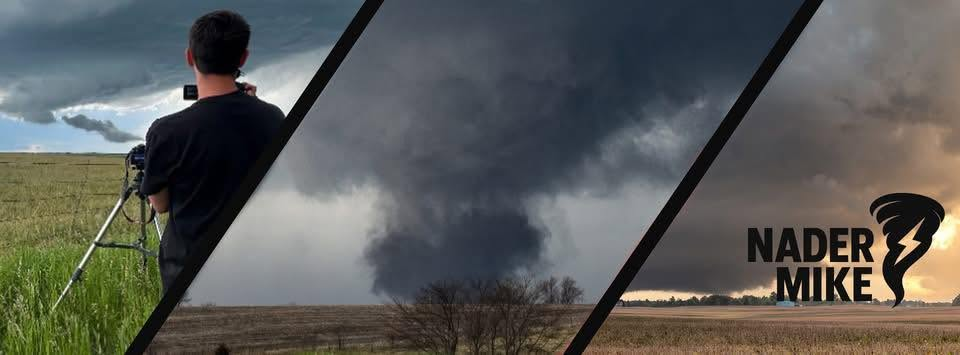 NaderMike filming severe weather