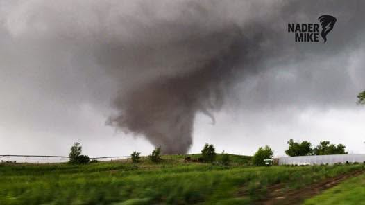 A tornado photographed beside a rural road by NaderMike